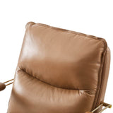 Brinna Genuine Leather Office Chair with 360-degree Swivel Wheels