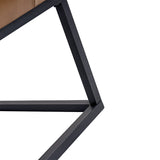 Kimura Genuine Leather Ottoman with Open-frame Base Design