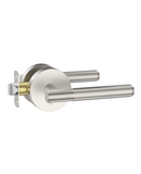 ZR02-124A Matte Black Door Handles | Modern Knurled Lever Door Locks (Privacy, Passage, Dummy)