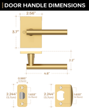 ZR08-097Z Champagne Bronze Door Levers, Heavy-Duty Feel & Modern Minimalist | Privacy, Passage, Dummy