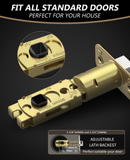 ZR08-097Z Champagne Bronze Door Levers, Heavy-Duty Feel & Modern Minimalist | Privacy, Passage, Dummy