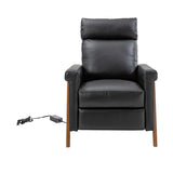 Bona Genuine Leather Power Recliner with Solid Wood Frame