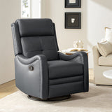 Amelia Genuine Leather Swivel Rocker Recliner