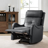 Amelia Genuine Leather Swivel Rocker Recliner