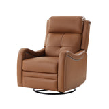 Amelia Genuine Leather Swivel Rocker Recliner