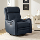 Amelia Genuine Leather Swivel Rocker Recliner