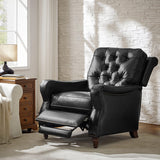 Myria Genuine Leather Nailhead Recliner