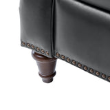 Myria Genuine Leather Nailhead Recliner