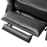Myria Genuine Leather Nailhead Recliner