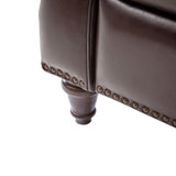 Myria Genuine Leather Nailhead Recliner