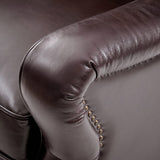 Myria Genuine Leather Nailhead Recliner