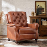 Myria Genuine Leather Nailhead Recliner