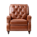 Myria Genuine Leather Nailhead Recliner