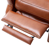 Myria Genuine Leather Nailhead Recliner