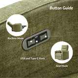 Monica Swivel Rocker Power Recliner with Movable Pillows(Optional Types)