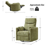 Monica Swivel Rocker Power Recliner with Movable Pillows(Optional Types)