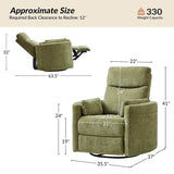 Monica Swivel Rocker Power Recliner with Movable Pillows(Optional Types)