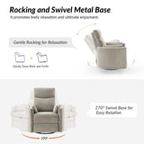 Monica Swivel Rocker Power Recliner with Movable Pillows(Optional Types)