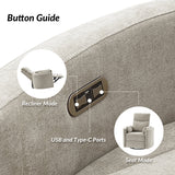 Monica Swivel Rocker Power Recliner with Movable Pillows(Optional Types)