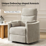 Monica Swivel Rocker Power Recliner with Movable Pillows(Optional Types)