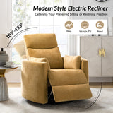 Monica Swivel Rocker Power Recliner with Movable Pillows(Optional Types)