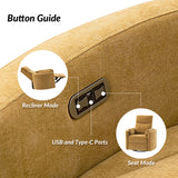 Monica Swivel Rocker Power Recliner with Movable Pillows(Optional Types)