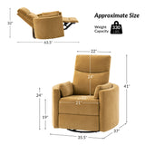 Monica Swivel Rocker Power Recliner with Movable Pillows(Optional Types)