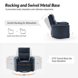 Monica Swivel Rocker Power Recliner with Movable Pillows(Optional Types)