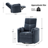 Monica Swivel Rocker Power Recliner with Movable Pillows(Optional Types)
