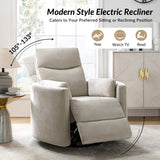 Monica Swivel Rocker Power Recliner with Movable Pillows(Optional Types)
