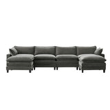 Aichele Sectional Sleeper Sofa with Triple-layer Cushions