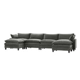 Aichele Sectional Sleeper Sofa with Triple-layer Cushions