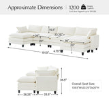 Aichele Sectional Sleeper Sofa with Triple-layer Cushions