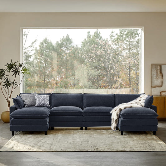 Aichele Sectional Sleeper Sofa with Triple-layer Cushions