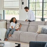 Essentia Power Reclining Corner Sofa with Easy-care Fabric