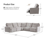 Essentia Power Reclining Corner Sofa with Easy-care Fabric