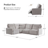 Essentia Power Reclining Corner Sofa with Easy-care Fabric