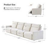 Essentia Power Reclining Corner Sofa with Easy-care Fabric