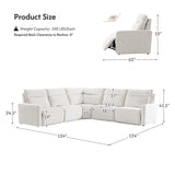 Essentia Power Reclining Corner Sofa with Easy-care Fabric