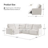 Essentia Power Reclining Corner Sofa with Easy-care Fabric