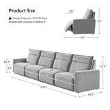 Essentia Power Reclining Corner Sofa with Easy-care Fabric