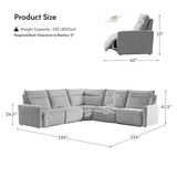Essentia Power Reclining Corner Sofa with Easy-care Fabric