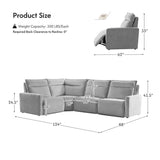 Essentia Power Reclining Corner Sofa with Easy-care Fabric