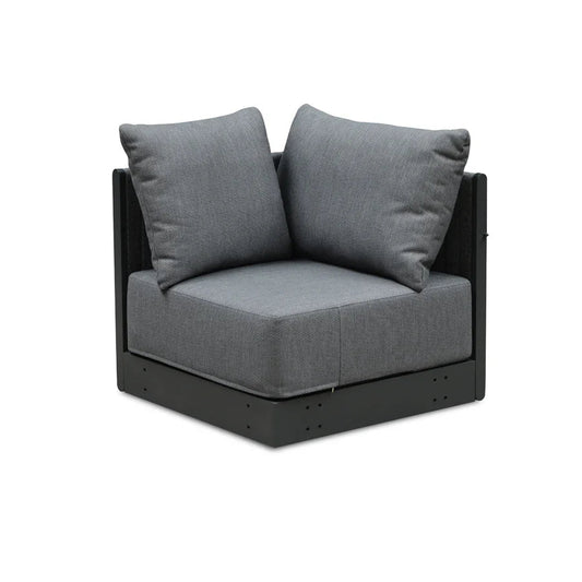 PURPLE LEAF Sanori Grey Patio Conversation Set Modular Sectional Sofa Components