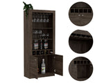 Montenegro Bar Cabinet, Double Door Cabinet, Five Cubbies