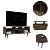 Tuhome Oslo TV Stand for TVs up to 51 Inches with Two Spacious Drawers, Three Open Shelves and Four Sturdy Legs, Modern Media Console with Superior Top and Functional Storage for Living Rooms or Entertainment Spaces