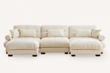 CLOUDIES 134" Sofa 3 Seater with 2 Ottoman