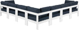 Nizuc - Outdoor Patio 7 Piece Modular Sectional With White Frame