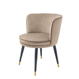 Dining Chair Grenada
Savona greige velvet | savona grey velvet piping | black & brass finish swivel base