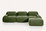 MIA 117'' 3-Seater Sofa with 1 Ottoman